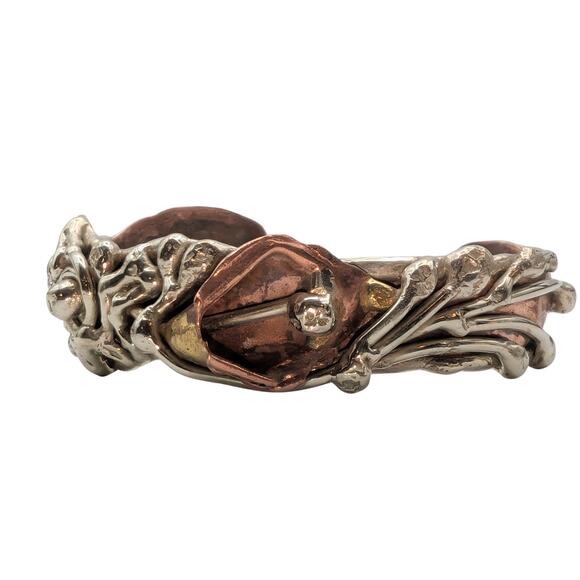 Lot of Three Mixed Metal Cuff Bracelets - Picture 6 of 14